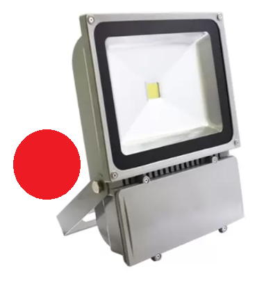 Refletor Holofote Industrial LED COB 100w Vermelho- ALTA POTÊNCIA