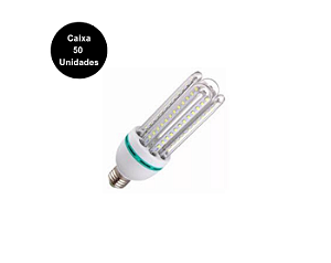 Caixa 50 Lâmpadas LED 4U (milho) de 32w E27 Branco Frio