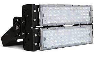 Projetor Refletor Modular Led Linear Ferro Torre 100w Ip67 - Preto - Cor da luz - Branco-frio 110V/220V 6500K