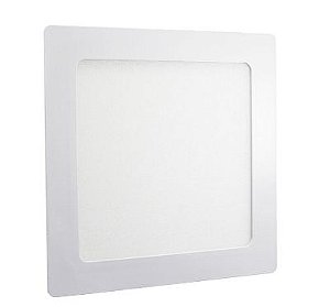 Luminária Plafon 18w LED Embutir Quadrado Branco Frio 6000K