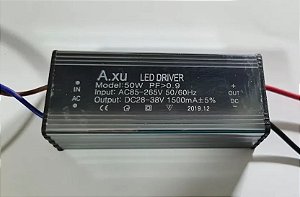 Driver Reator - 50w - 1500mA - Para Reparo de Refletor LED - Bivolt