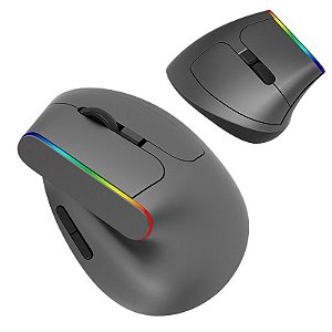 Mouse vertical sem fio 2.4g 1600 dpi, mouse vertical direito e ergonÃ´mico para jogos em computador e notebook