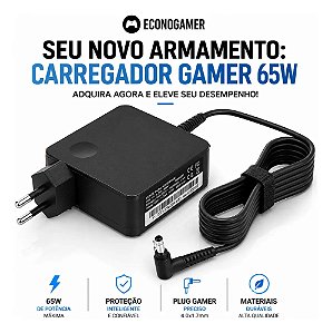 Fonte Carregador Notebook Compatível com Lenovo Ideapad S145 15api 20v 3.25a 110-220v Plug 4x1.7mm