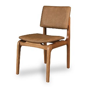 Cadeira Doha Courissimo Caramelo Mad. Castanho
