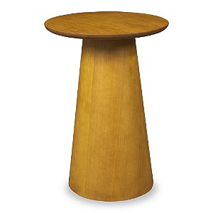 Mesa Lateral Redonda Base Cone Alta Lamina cor Mel