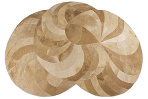 Tapete Camelia Orgânico Couro Legítimo 2,5x3,5m