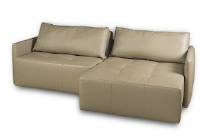 Sofá Sebastian Retrátil e Reclinável em Couro Avelã 2,80m