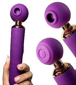 Vibrador Varinha 3 em 1 com Vai e Vem