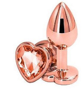 Plug Anal Coração Rose P