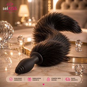 Plug Anal Rabo com Vibrador