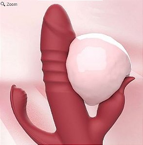 Vibrador 3 em 1 com Vai e Vem