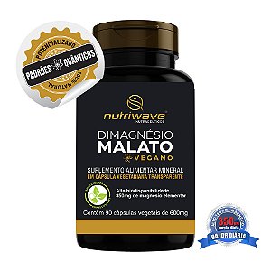 Magnésio Dimalato Puro Nutriwave Super Concentrado - Cápsula Vegana