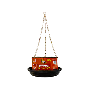 Vaso de Fibra de Coco Nutricoco Completo Nº 05 com Prato e Corrente - Nutriplan