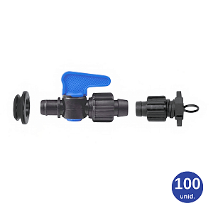 Kit Registro Inicial com Rosca + Chula + Fim de linha - 100 unid.