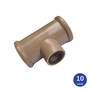Tê 20mm rosca cônica 3/8" para coolnet com O'ring - 10 unid.