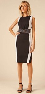 vestido alfaiataria preto