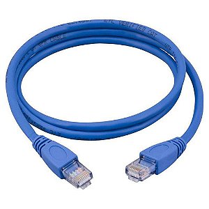 CABO REDE PATCH CORD CAT6 5M AZUL PLUSCABLE