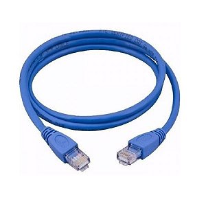 CABO REDE PATCH CORD CAT5E 2,5M AZUL PLUSCABLE