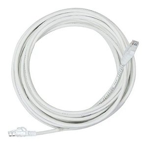 CABO REDE PATCH CORD CAT6 25M BRANCO PLUSCABLE
