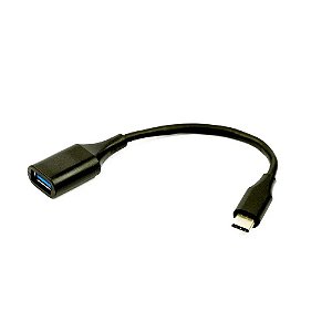 CABO ADAPTADOR OTG USB-C(M) PARA USB-A(F) PRETO