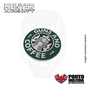 Patch Guns And Coffee emborrachado - Ponto Militar