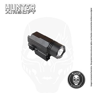 Lanterna led p/ pistola em metal trilho 20/22 mm - Hunter Airsoft