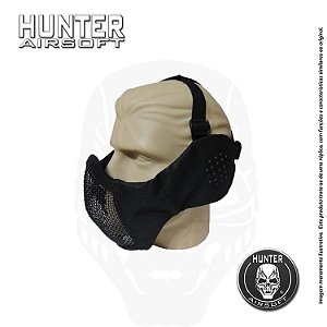 Máscara Airsoft Confort protetor de orelha Preta - Hunter Airsoft