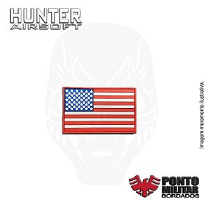 Patch bandeira EUA USA colorida emborrachado - Ponto Militar