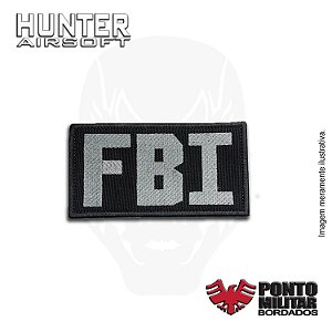 Patch FBI negativo bordado - Ponto Militar