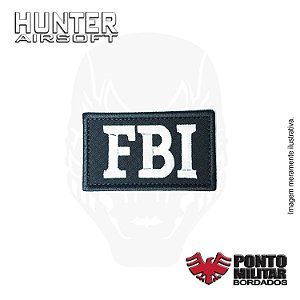 Patch FBI negativo bordado - Ponto Militar