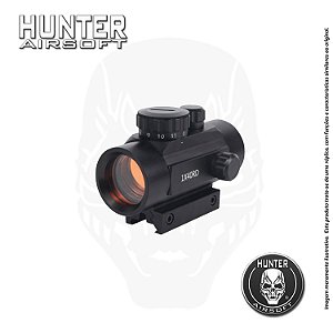 Red Dot mod Scope 1x40 trilho 11mm/22mm preto - Hunter Airsoft