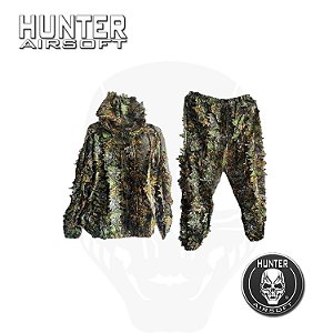 Camuflagem Ghillie Suit (calça e jaqueta) - Hunter Airsoft