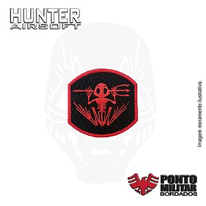 Patch Navy Seal DEVGRU Frogman Vermelho bordado - Ponto Militar