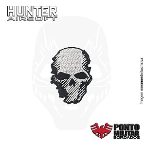 Patch Caveira Glit bordado - Ponto Militar
