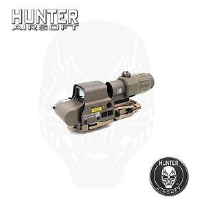 Red Dot Mod 558 Tan + Magnifier Tático G33 BK tan 22mm - Hunter Airsoft