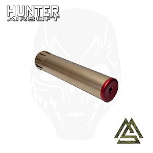 Supressor Airsoft aluminio M4/M16 CCW 14mm Tan 43x200mm – MS Parts