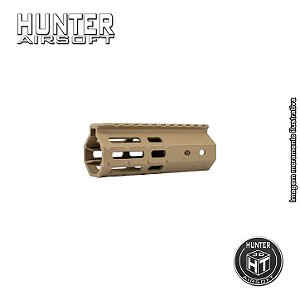 Handguard 5" Picatinny M-lok Tan Airsoft + Barrel Nut - Hunter Airsoft