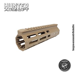 Handguard 7" Picatinny M-lok Tan Airsoft + Barrel Nut - Hunter Airsoft