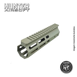 Handguard 7" Picatinny M-lok Tan Airsoft + Barrel Nut - Hunter Airsoft