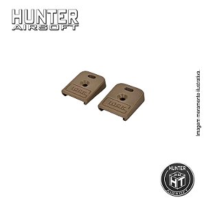 Base magazine média logo V17/V18 Tan GBB 3D (par) - Hunter Airsoft
