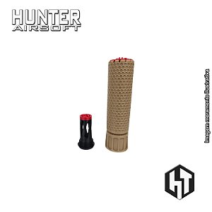 Supressor KAC 42x150 Tan + Flash Hider M4 CCW 14mm - Hunter 3D