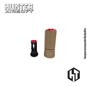 Supressor KAC 42x100 Tan + Flash Hider M4 CCW 14mm - Hunter 3D