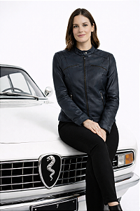 Jaqueta Couro PU Alfaiataria