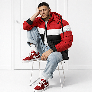 Jaqueta Bobojaco American Traill- Vermelho e Preto