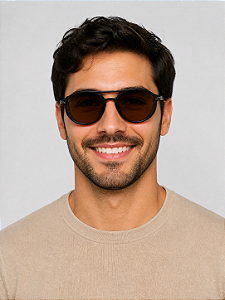 Óculos de Sol Hyphe Steampunk Aviator Vintage UV400