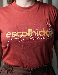 Camiseta Religiosa Escolhida Por Deus 100% algodão