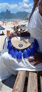 Clutch Tassel Olho Grego Azul