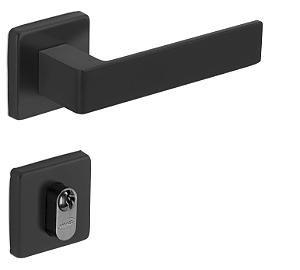 Fechadura Roseta Quadrada Externa Preto Fosco Tess Imab 40mm