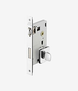 Fechadura Rolete Banheiro WC 1710 Quadrada Inox Cromada Imab