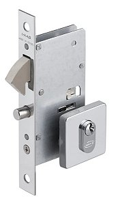 Fechadura Porta de Correr Quadrada 1391 Externa Inox Imab